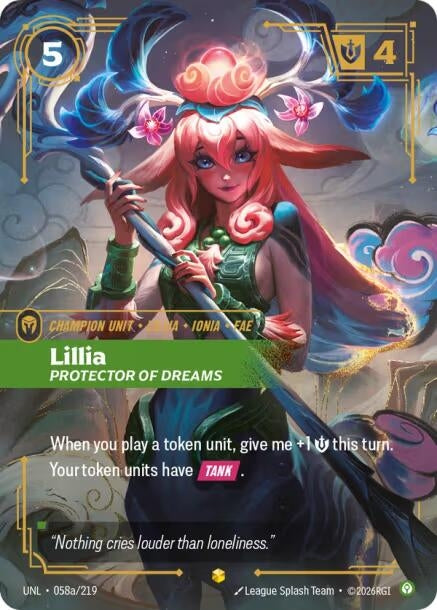 Lillia - Protector of Dreams (Alternate Art) (058a/219)