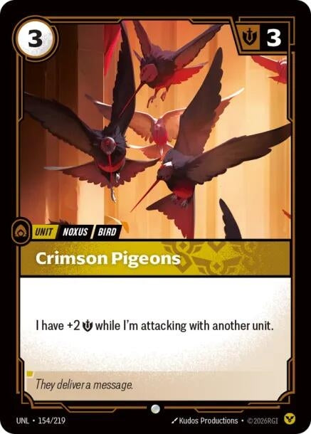 Image for Crimson Pigeons (154/219) - Riftbound: League of Legends Trading Card Game