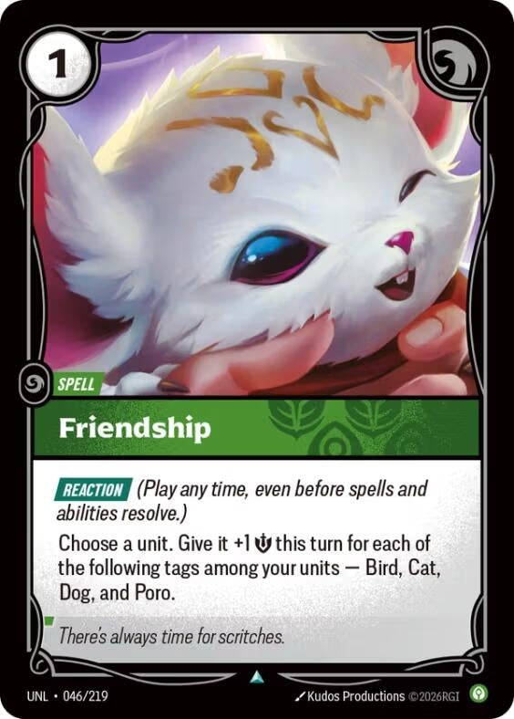 Image for Friendship (046/219) - Riftbound: League of Legends Trading Card Game
