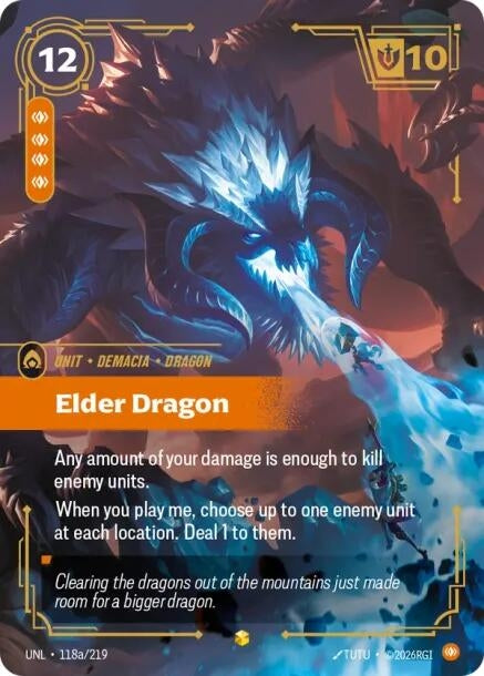 Image for Elder Dragon (Alternate Art) (118a/219) - Riftbound: League of Legends Trading Card Game