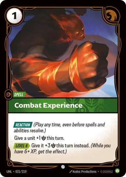 Image for Combat Experience (031/219) - Riftbound: League of Legends Trading Card Game