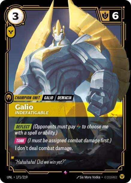 Image for Galio - Indefatigable (171/219) - Riftbound: League of Legends Trading Card Game