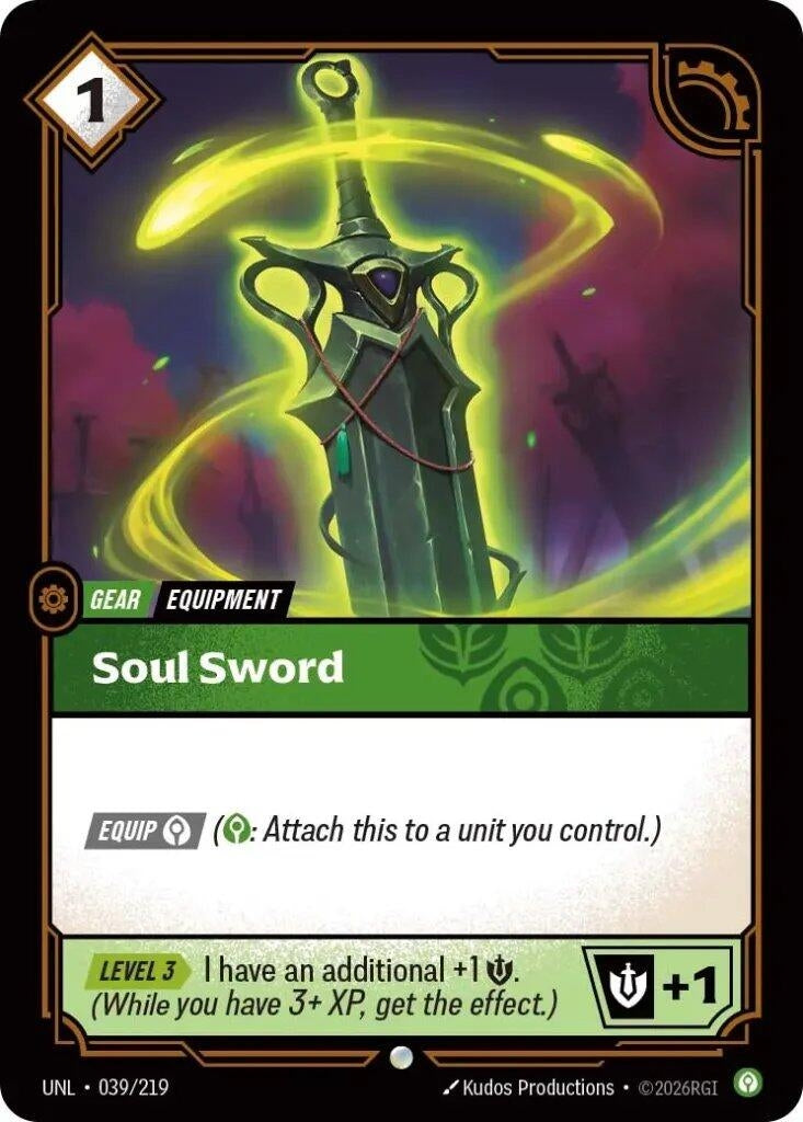 Image for Soul Sword (039/219) - Riftbound: League of Legends Trading Card Game