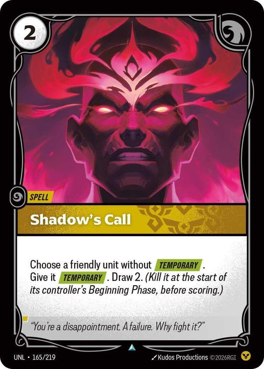 Image for Shadow's Call (165/219) - Riftbound: League of Legends Trading Card Game