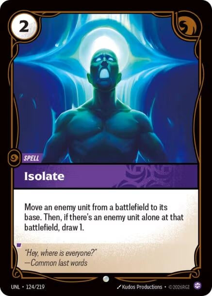 Image for Isolate (124/219) - Riftbound: League of Legends Trading Card Game