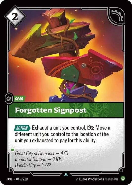 Image for Forgotten Signpost (045/219) - Riftbound: League of Legends Trading Card Game