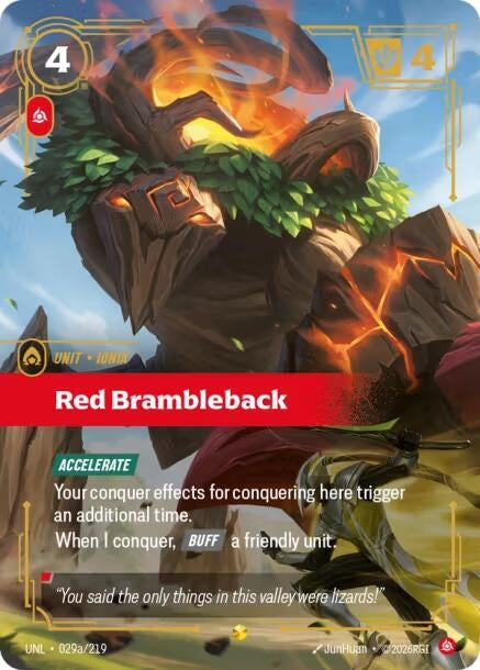 Image for Red Brambleback (Alternate Art) (029a/219) - Riftbound: League of Legends Trading Card Game