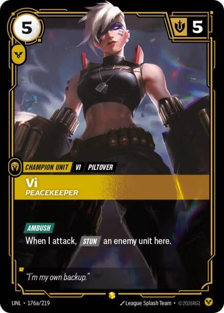 Vi - Peacekeeper (Alternate Art) (176a/219)