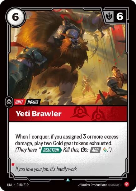 Image for Yeti Brawler (018/219) - Riftbound: League of Legends Trading Card Game