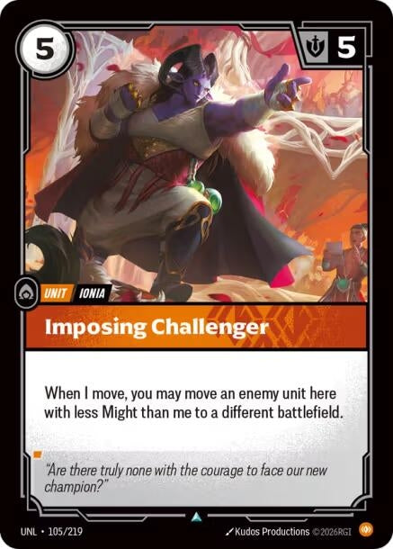 Image for Imposing Challenger (105/219) - Riftbound: League of Legends Trading Card Game