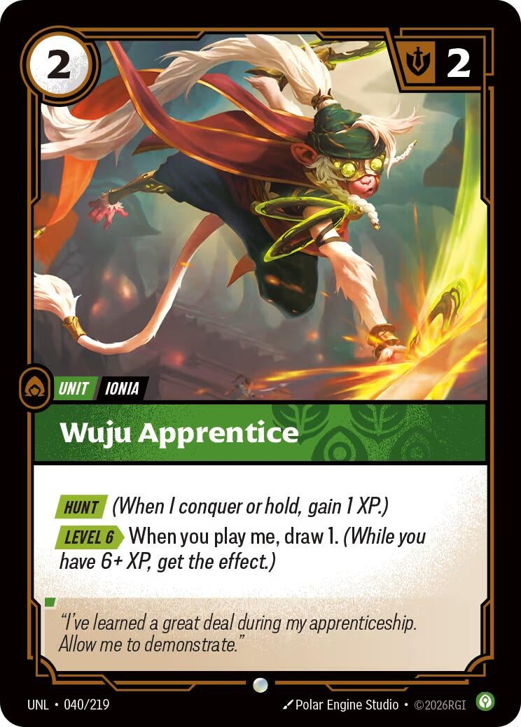 Image for Wuju Apprentice (040/219) - Riftbound: League of Legends Trading Card Game