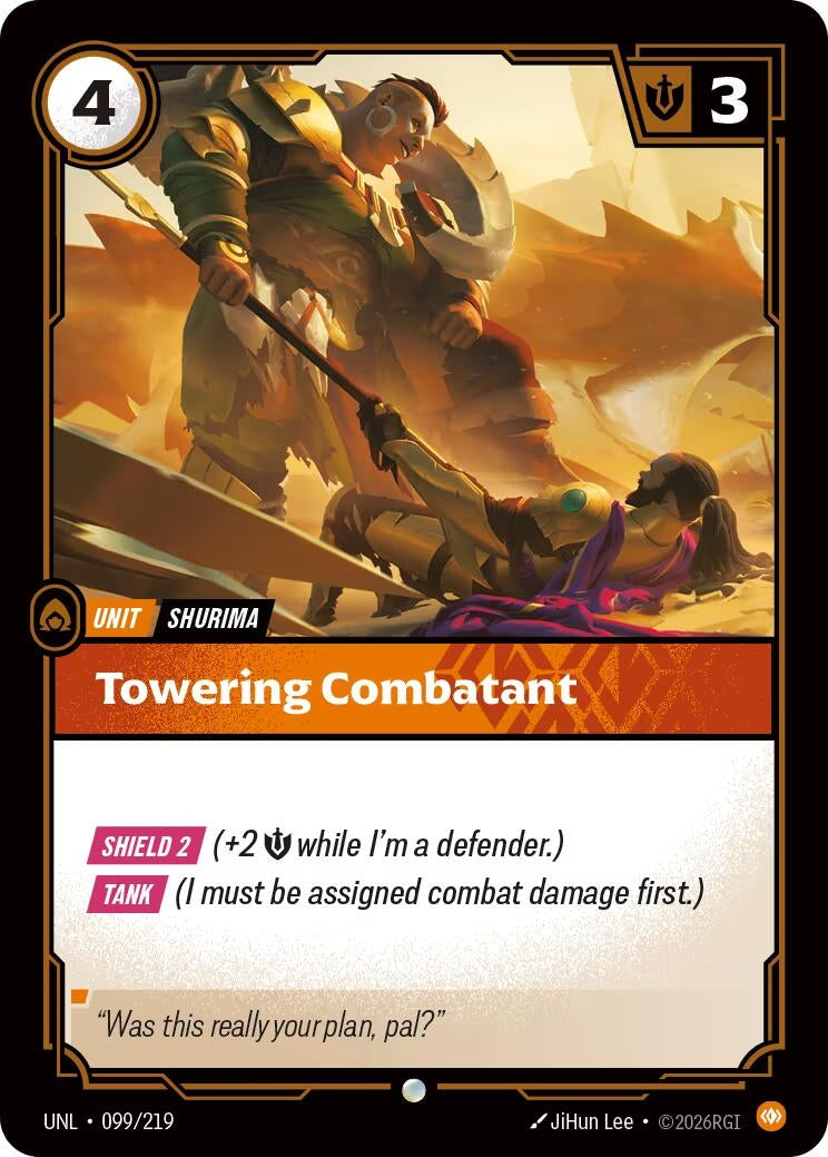 Image for Towering Combatant (099/219) - Riftbound: League of Legends Trading Card Game
