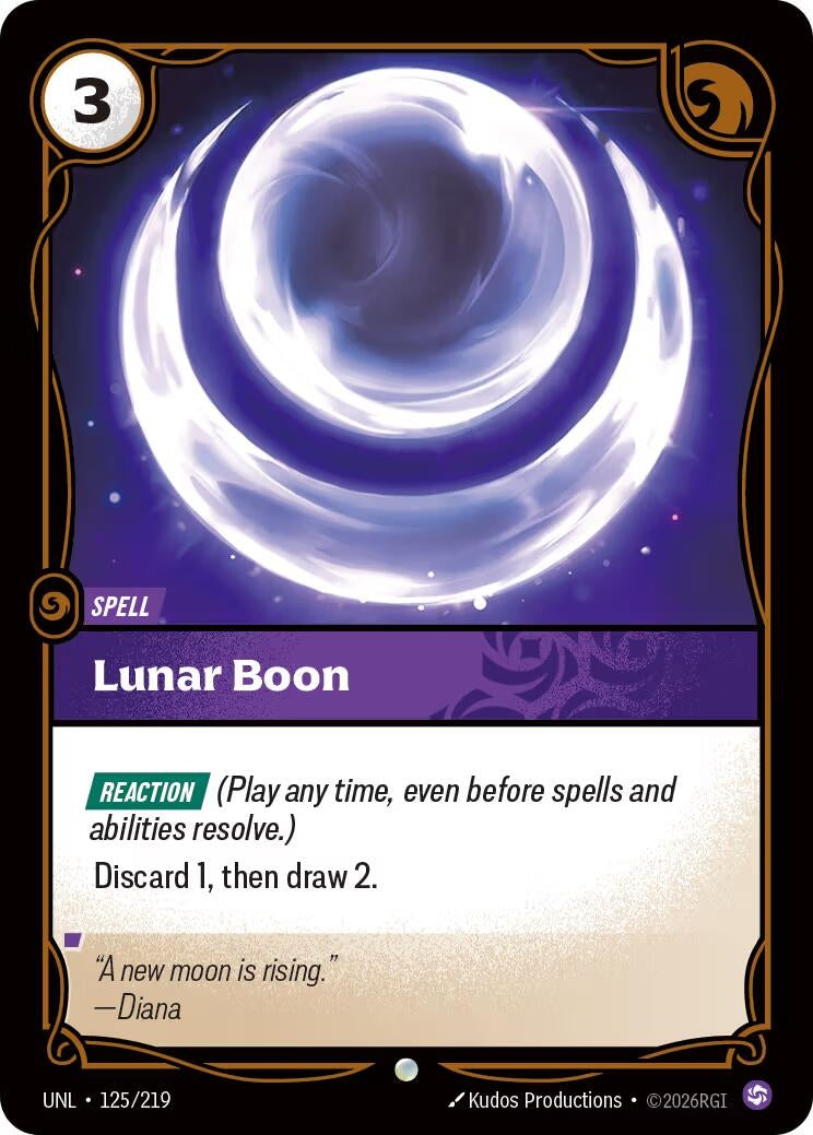 Image for Lunar Boon (125/219) - Riftbound: League of Legends Trading Card Game