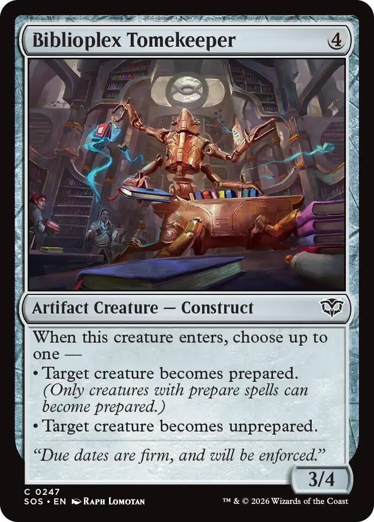 Image for Biblioplex Tomekeeper (247) - Magic: The Gathering