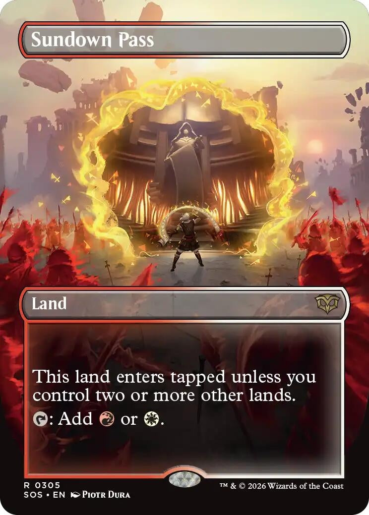 Image for Sundown Pass (Borderless) (305) - Magic: The Gathering