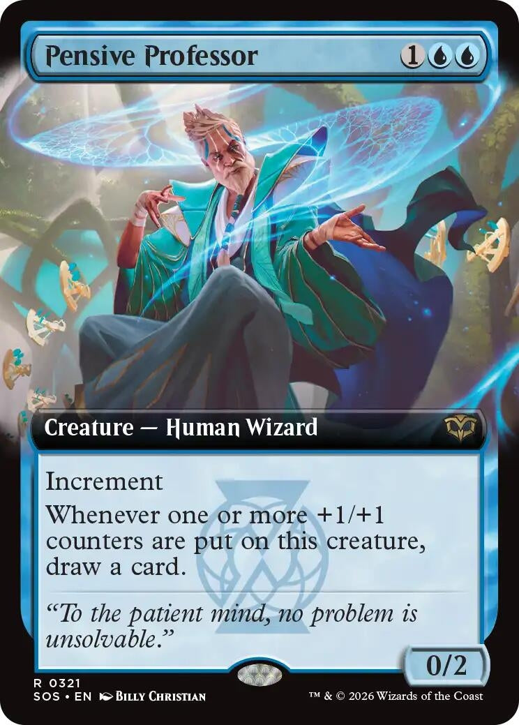 Image for Pensive Professor (Extended Art) (321) - Magic: The Gathering