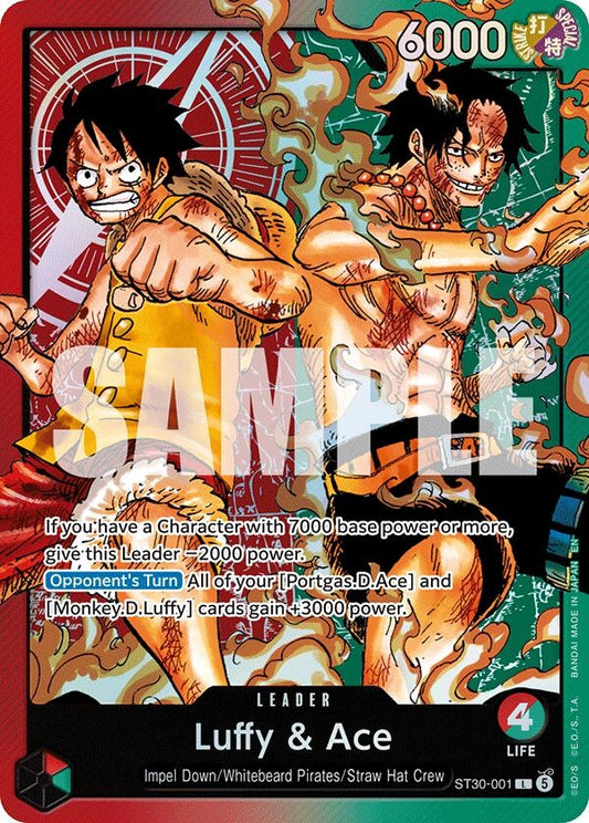 Image for Luffy & Ace (ST30-001) - One Piece Card Game