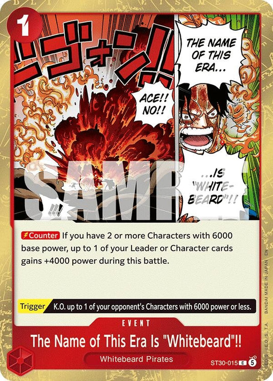 Image for The Name of This Era Is "Whitebeard"!! (ST30-015) - One Piece Card Game