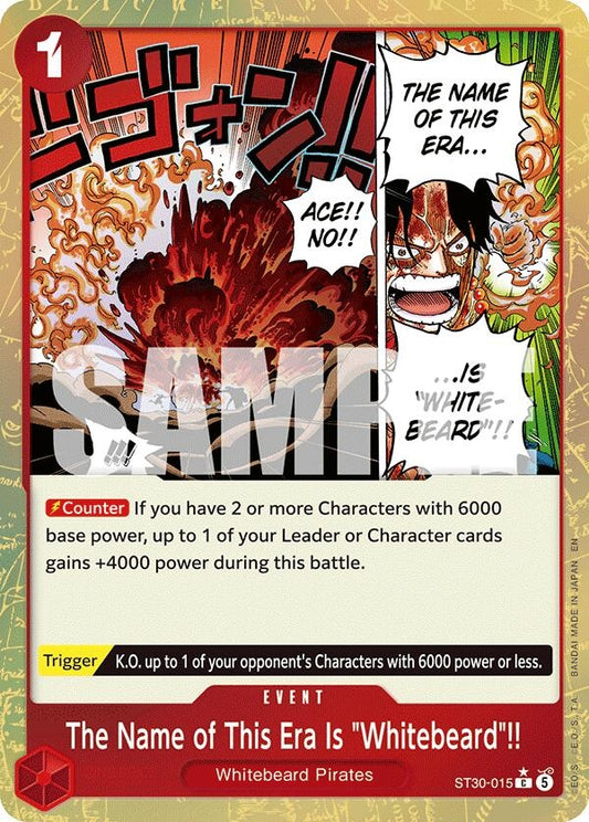 Image for The Name of This Era Is "Whitebeard"!! (Parallel) (ST30-015) - One Piece Card Game