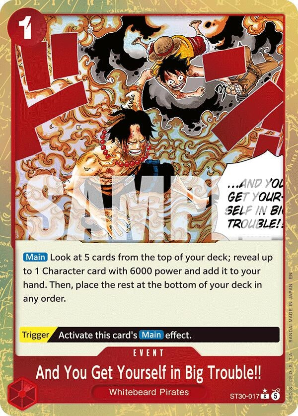 Image for And You Get Yourself in Big Trouble!! (Parallel) (ST30-017) - One Piece Card Game
