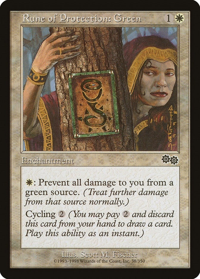Image for Rune of Protection: Green (38) - Magic: The Gathering