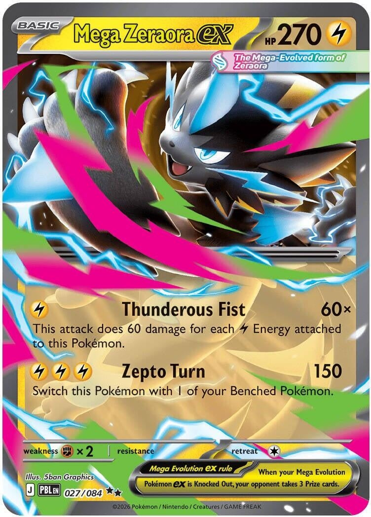 Image for Mega Zeraora ex (027/084) - Pokemon