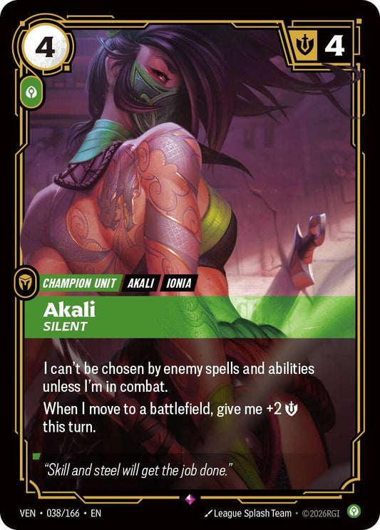 Image for Akali, Silent (038/166) - Riftbound: League of Legends Trading Card Game