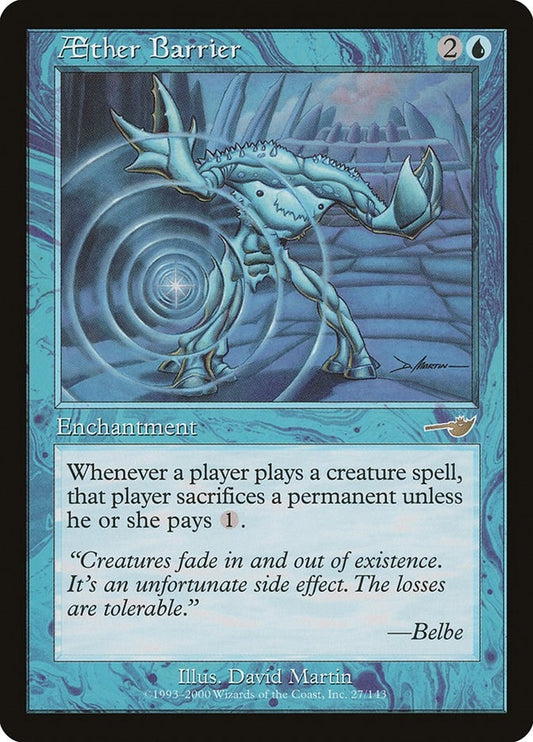Image for Aether Barrier (27) - Magic: The Gathering