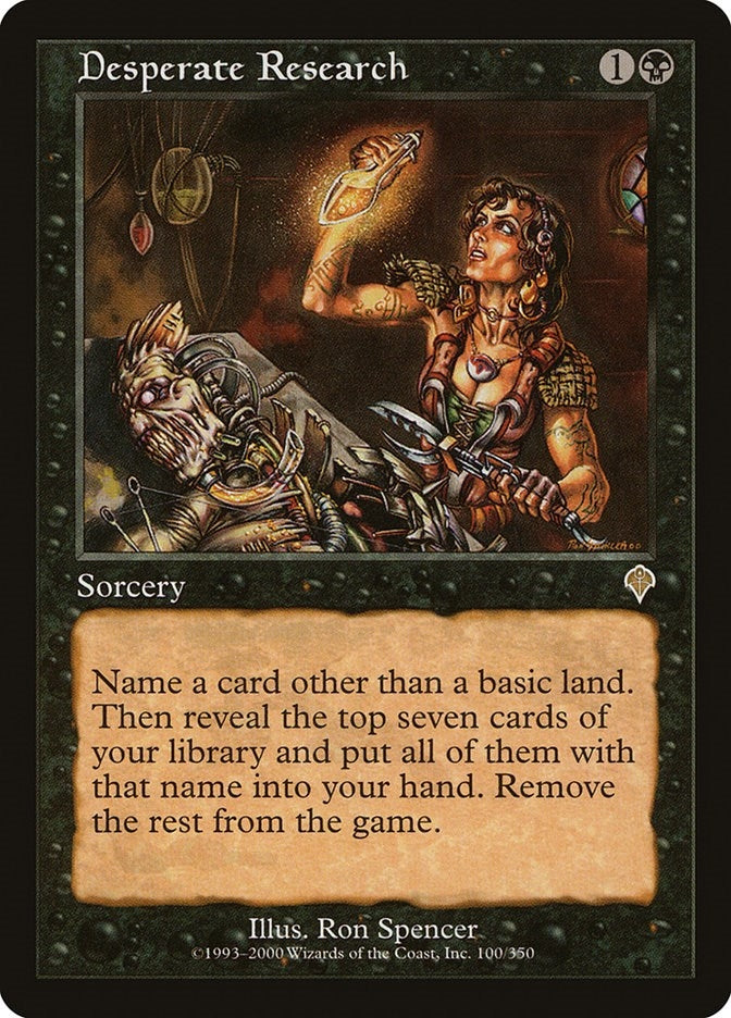 Image for Desperate Research (100) - Magic: The Gathering