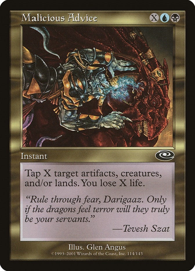 Image for Malicious Advice (114) - Magic: The Gathering
