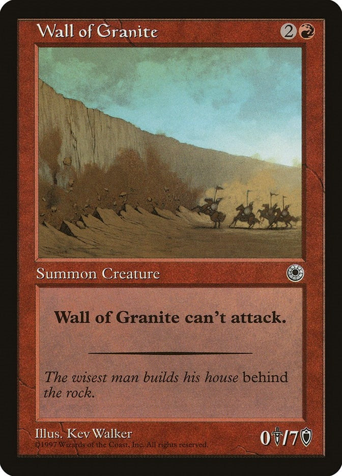 Image for Wall of Granite - Magic: The Gathering