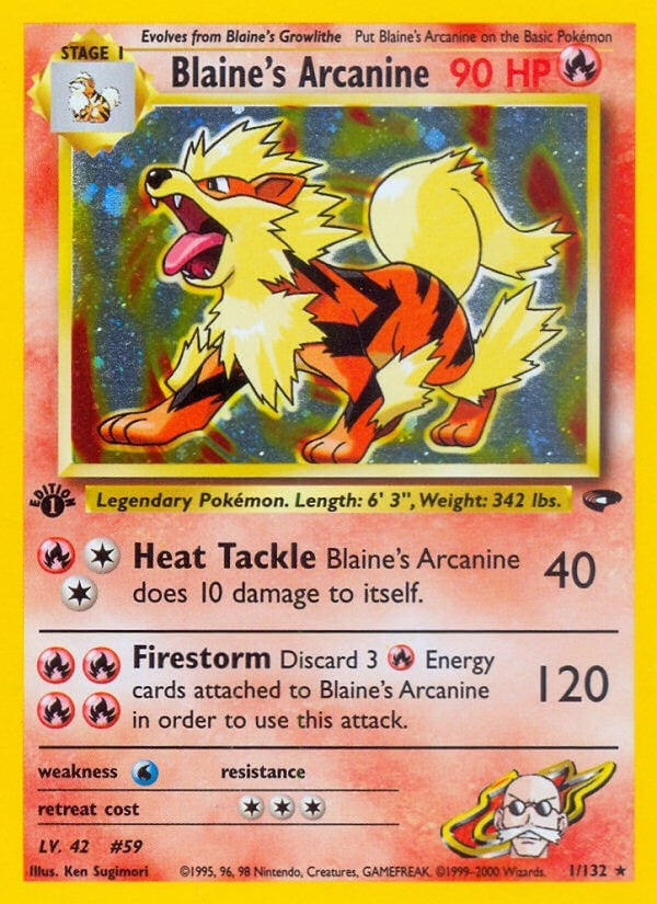 Image for Blaine's Arcanine (001/132) - Pokemon