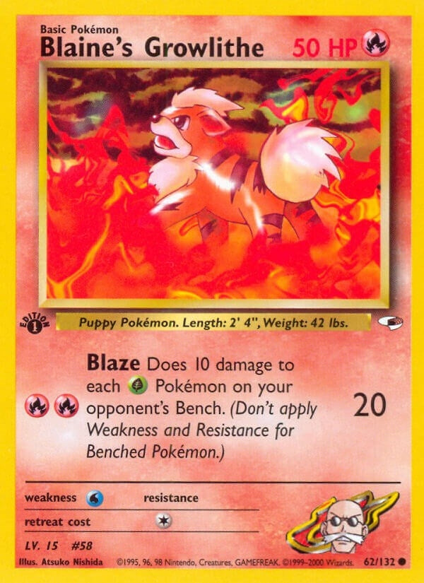 Image for Blaine's Growlithe (62) (062/132) - Pokemon