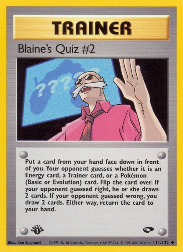 Image for Blaine's Quiz #2 (111/132) - Pokemon