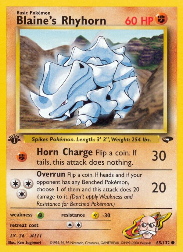 Image for Blaine's Rhyhorn (065/132) - Pokemon