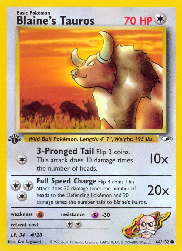 Image for Blaine's Tauros (064/132) - Pokemon