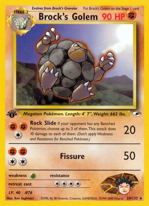 Image for Brock's Golem (020/132) - Pokemon