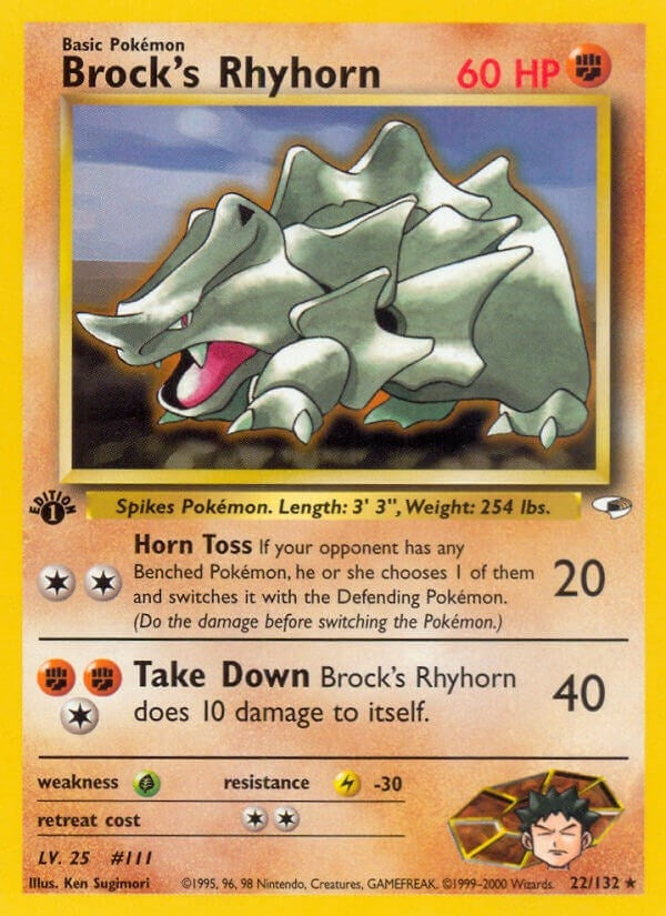 Image for Brock's Rhyhorn (22) (022/132) - Pokemon