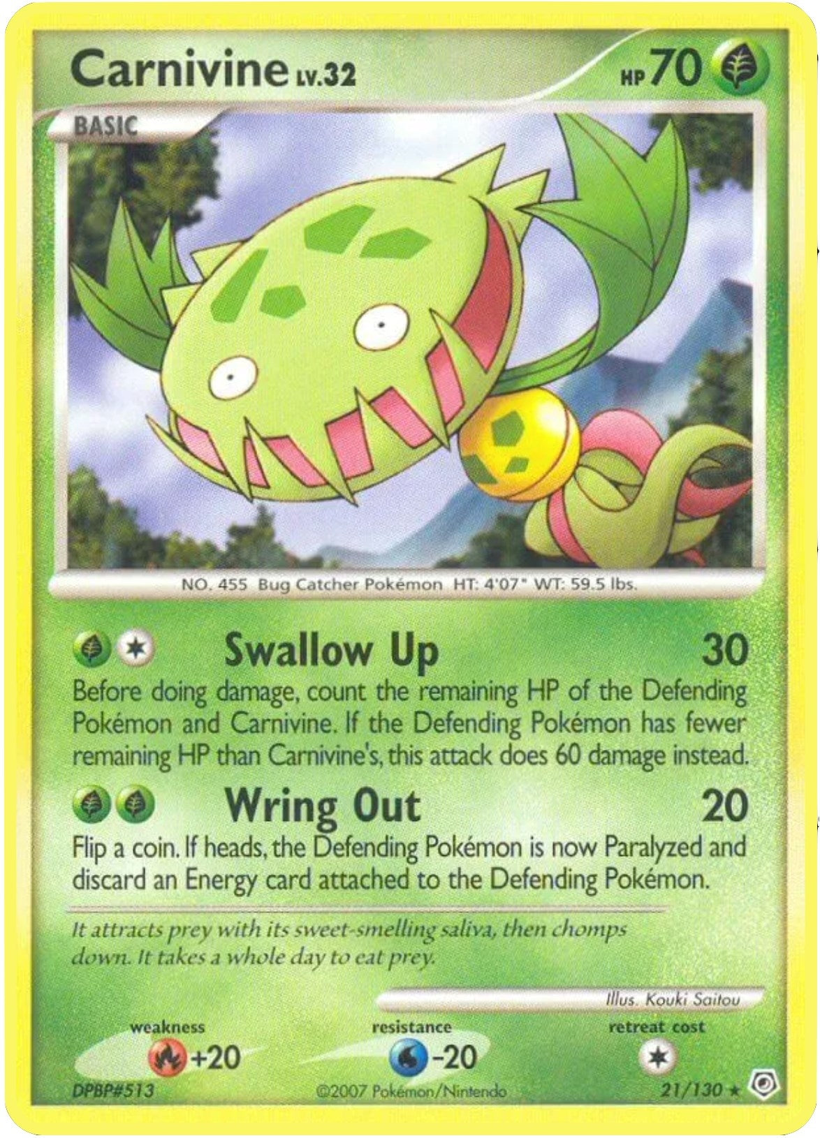 Image for Carnivine (21/130) - Pokemon