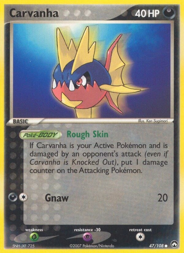 Image for Carvanha (47/108) - Pokemon