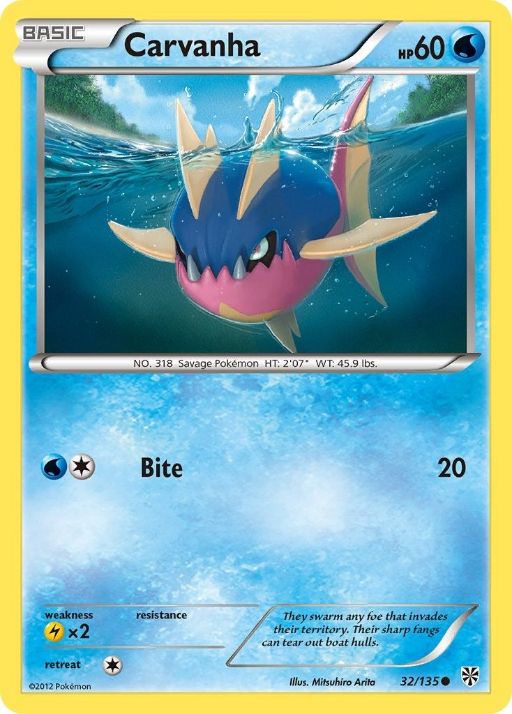Image for Carvanha (32/135) - Pokemon