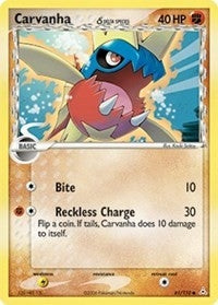 Image for Carvanha (Delta Species) (61/110) - Pokemon