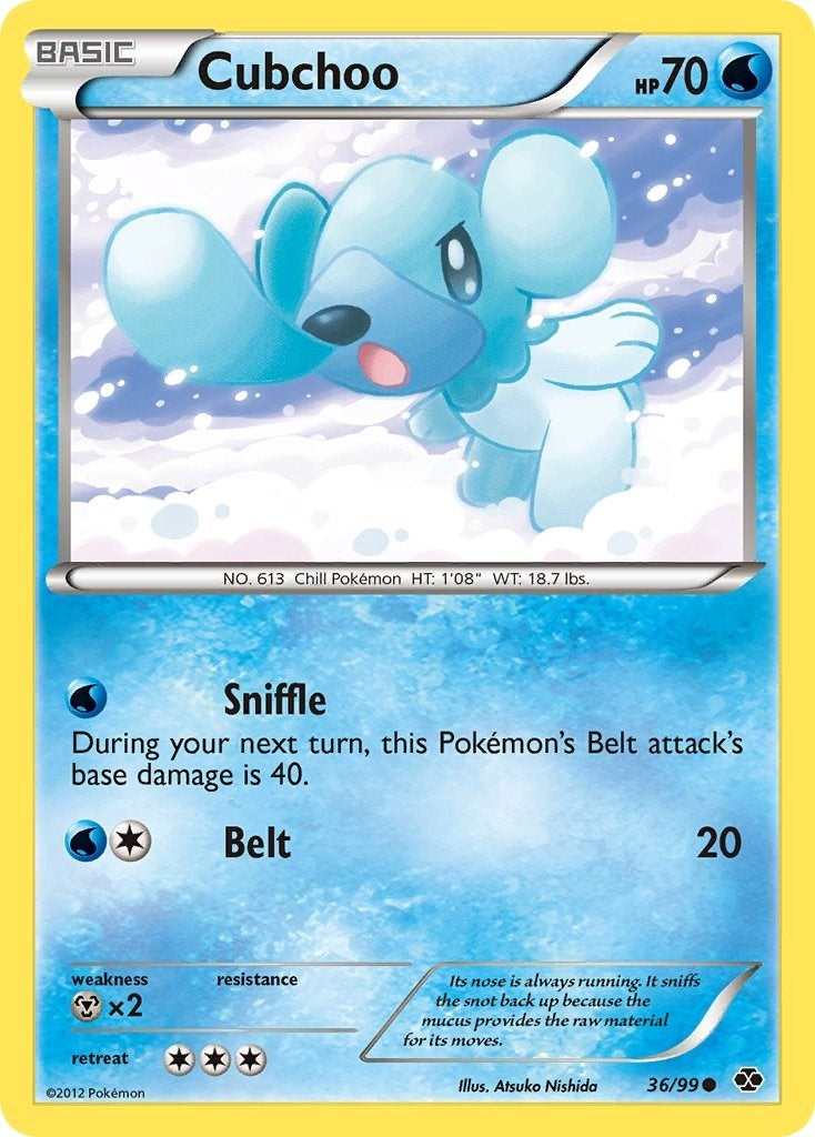 Image for Cubchoo (36/99) - Pokemon
