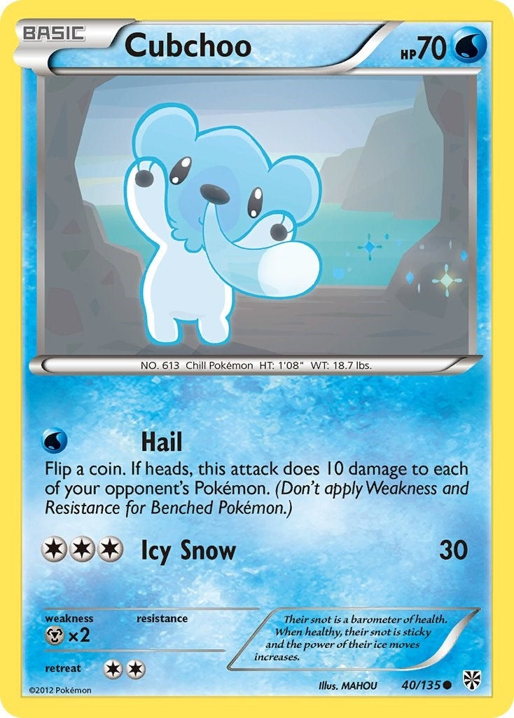Image for Cubchoo (40/135) - Pokemon
