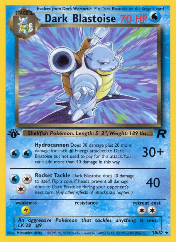 Image for Dark Blastoise (20) (20/82) - Pokemon