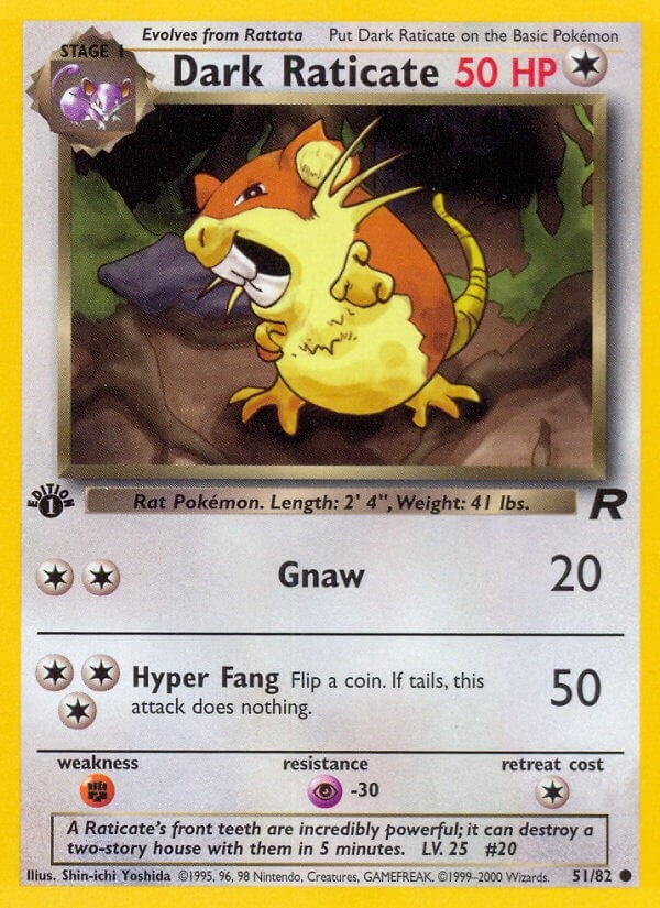 Image for Dark Raticate (51/82) - Pokemon