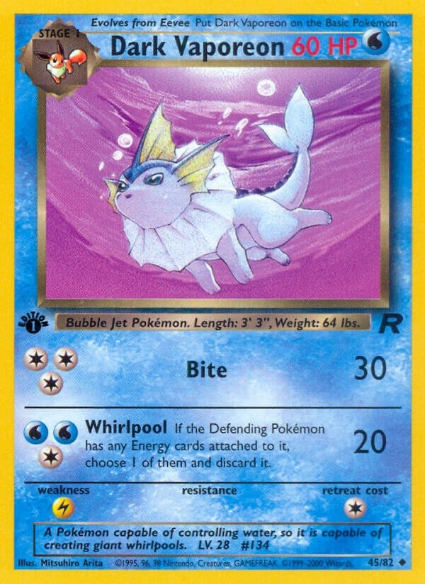 Image for Dark Vaporeon (45/82) - Pokemon