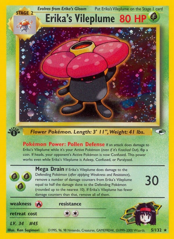 Image for Erika's Vileplume (005/132) - Pokemon