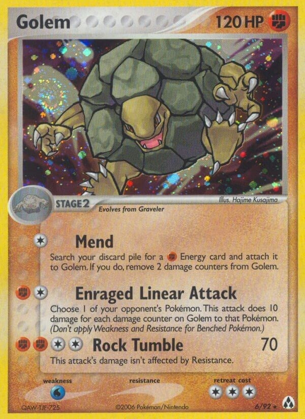 Image for Golem (6/92) - Pokemon