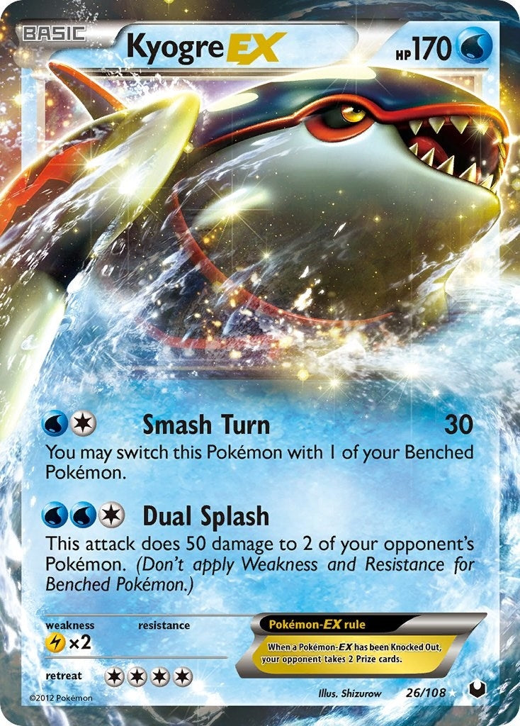 Image for Kyogre EX (26/108) - Pokemon
